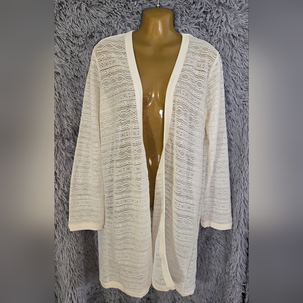 YITTY Lace Open-Front Sweater